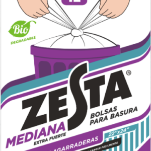 BOLSA BASURA MEDIANA (20"x 23") 12/UNDS - 110233 ZESTA BIO