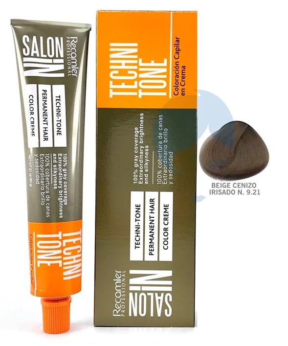 TECHNITONE TINTE 9.21 BEIGE CENIZO IRISADO 60G - 048940 SALON IN